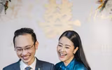 MC Phí Linh rạng rỡ hạnh phúc trong ngày cưới
