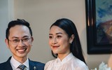 MC Phí Linh rạng rỡ hạnh phúc trong ngày cưới