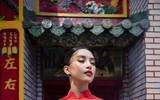 Hoa hậu Tiểu Vy khoe sắc trong trang phục áo dài đón Tết