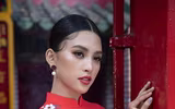 Hoa hậu Tiểu Vy khoe sắc trong trang phục áo dài đón Tết