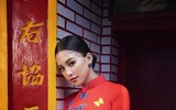 Hoa hậu Tiểu Vy khoe sắc trong trang phục áo dài đón Tết