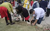 Ngắm học sinh Hà Nội trải nghiệm rán nem, nấu miến bằng bếp củi