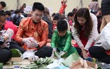 Ngắm học sinh Hà Nội trải nghiệm rán nem, nấu miến bằng bếp củi