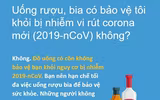 Uống rượu bia, ăn tỏi có thể giúp phòng virus corona hay không?