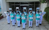 Những hình ảnh đẹp về cán bộ y tế cả nước cùng lan tỏa thông điệp phòng chống dịch Covid-19