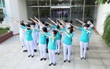 Những hình ảnh đẹp về cán bộ y tế cả nước cùng lan tỏa thông điệp phòng chống dịch Covid-19