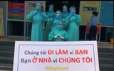 Những hình ảnh đẹp về cán bộ y tế cả nước cùng lan tỏa thông điệp phòng chống dịch Covid-19