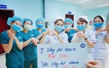 Những hình ảnh đẹp về cán bộ y tế cả nước cùng lan tỏa thông điệp phòng chống dịch Covid-19