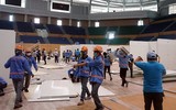 Hình ảnh mới nhất về bệnh viện dã chiến 300 giường điều trị Covid-19 đang hoàn thiện ở Đà Nẵng