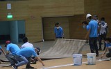 Hình ảnh mới nhất về bệnh viện dã chiến 300 giường điều trị Covid-19 đang hoàn thiện ở Đà Nẵng