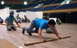 Hình ảnh mới nhất về bệnh viện dã chiến 300 giường điều trị Covid-19 đang hoàn thiện ở Đà Nẵng