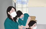 Xúc động với những bức tranh động viên tuyến đầu chống dịch Covid-19