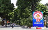 Rực rỡ cờ hoa chào mừng Đại hội lần thứ XVII Đảng bộ TP Hà Nội