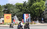 Rực rỡ cờ hoa chào mừng Đại hội lần thứ XVII Đảng bộ TP Hà Nội