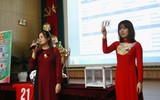 Toàn cảnh lễ bốc thăm giải bóng đá học sinh THPT Hà Nội 2022