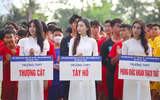 Toàn cảnh lễ khai mạc giải bóng đá học sinh THPT Hà Nội 2022