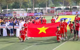 Toàn cảnh lễ khai mạc giải bóng đá học sinh THPT Hà Nội 2022