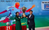 Toàn cảnh lễ khai mạc giải bóng đá học sinh THPT Hà Nội 2022