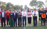 Toàn cảnh lễ khai mạc giải bóng đá học sinh THPT Hà Nội 2022