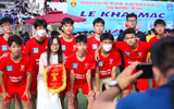 Toàn cảnh lễ khai mạc giải bóng đá học sinh THPT Hà Nội 2022