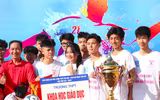 Toàn cảnh lễ khai mạc giải bóng đá học sinh THPT Hà Nội 2022