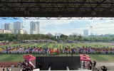 Toàn cảnh lễ khai mạc giải bóng đá học sinh THPT Hà Nội 2022