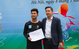 Toàn cảnh Lễ trao thưởng giải bóng đá học sinh THPT Hà Nội 2022