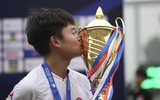 Cầu thủ Viettel phấn khích ăn mừng chức vô địch U17 quốc gia