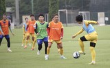 Các nữ tuyển thủ hào hứng tập luyện trước ngày dự World Cup