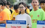 Nữ sinh Hà thành khoe sắc trong ngày hội bóng đá An ninh Thủ đô