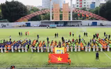 Toàn cảnh khai mạc Giải bóng đá học sinh THPT Hà Nội - An ninh Thủ đô 2025