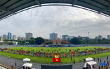 Toàn cảnh khai mạc Giải bóng đá học sinh THPT Hà Nội - An ninh Thủ đô 2025