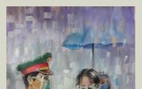 Hình ảnh anh bộ đội cụ Hồ qua nét vẽ của họa sĩ Lê Sa Long
