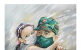Hình ảnh anh bộ đội cụ Hồ qua nét vẽ của họa sĩ Lê Sa Long