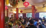 Hình ảnh ghi nhận tại Phủ Tây Hồ vào ngày Rằm tháng Giêng