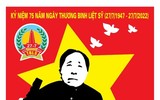 Hình ảnh về mẹ Thứ, mẹ Suốt-người mẹ anh hùng được tái hiện trong tranh cổ động về đề tài thương binh, liệt sĩ