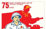 Hình ảnh về mẹ Thứ, mẹ Suốt-người mẹ anh hùng được tái hiện trong tranh cổ động về đề tài thương binh, liệt sĩ