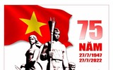 Hình ảnh về mẹ Thứ, mẹ Suốt-người mẹ anh hùng được tái hiện trong tranh cổ động về đề tài thương binh, liệt sĩ
