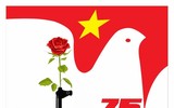 Hình ảnh về mẹ Thứ, mẹ Suốt-người mẹ anh hùng được tái hiện trong tranh cổ động về đề tài thương binh, liệt sĩ