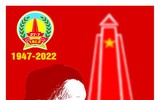 Hình ảnh về mẹ Thứ, mẹ Suốt-người mẹ anh hùng được tái hiện trong tranh cổ động về đề tài thương binh, liệt sĩ