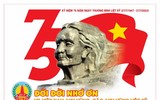 Hình ảnh về mẹ Thứ, mẹ Suốt-người mẹ anh hùng được tái hiện trong tranh cổ động về đề tài thương binh, liệt sĩ