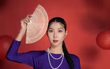 Ngọc Quyên diện áo dài đón Tết Quý Mão trên đất Mỹ