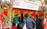 Người dân Hà Nội đổ về Văn Miếu xin chữ đầu năm