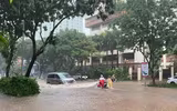 Hà Nội: Nhiều tuyến phố ngập sâu sau trận mưa như trút nước