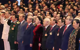 Hình ảnh lãnh đạo Đảng, Nhà nước tại phiên khai mạc Đại hội Đảng XIII