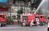 Toàn cảnh diễn tập phương án giải cứu nạn nhân vụ cháy nổ trong trường học