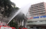 Toàn cảnh diễn tập phương án giải cứu nạn nhân vụ cháy nổ trong trường học