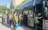 Hình ảnh đẹp tại lễ xuất quân chi viện Bắc Giang của y tế Công an nhân dân