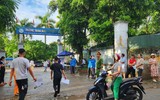Hình ảnh đẹp người chiến sỹ Công an Thủ đô đồng hành cùng mùa thi tốt nghiệp THPT Quốc gia 2024