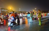 Hình ảnh đẹp lực lượng Công an phường Từ Liêm bảo đảm an ninh sự kiện lễ sơ duyệt sự kiện A80
